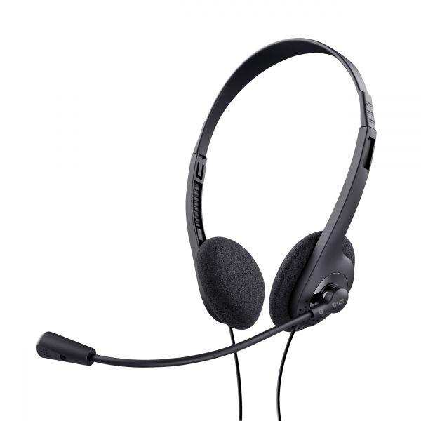 Trust 24659 hoofdtelefoon/headset Bedraad Hoofdband Oproepen/muziek Zwart