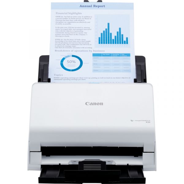 Canon imageFORMULA R30 Scanner met ADF + invoer voor losse vellen 600 x 600 DPI A4 Wit (6051C003AA)