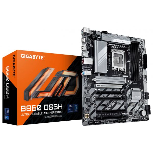 GIGABYTE B860 DS3H moederbord Intel B860 LGA 1851 (Socket V1) ATX (B860 DS3H)