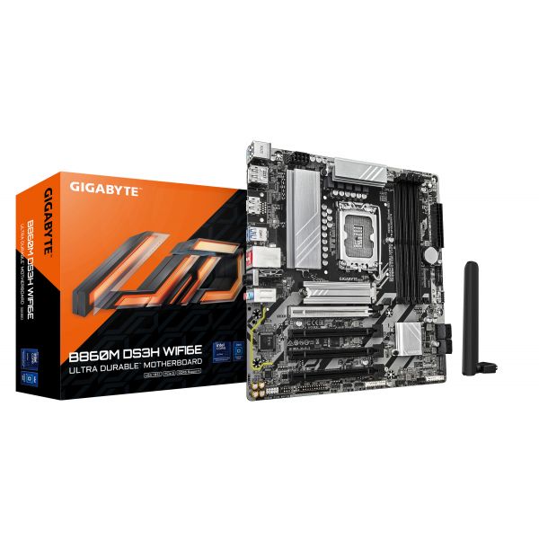 GIGABYTE B860M DS3H WIFI6E moederbord Intel B860 LGA 1851 (Socket V1) micro ATX (B860M DS3H WIFI6E)