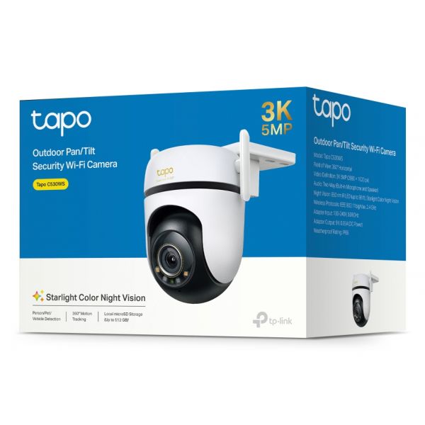 TP-Link TAPO C530WS bewakingscamera Torentje IP-beveiligingscamera Buiten 2880 x 1620 Pixels Muur (TAPO C530WS)