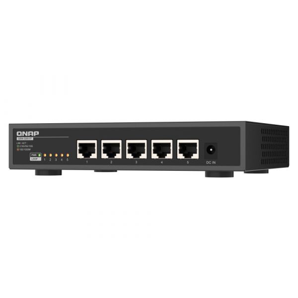 QNAP QSW-3205-5T netwerk-switch Unmanaged 10G Ethernet (100/1000/10000) Desktop Zwart (QSW-3205-5T)