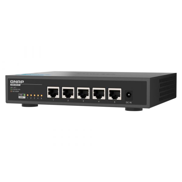 QNAP QSW-3205-5T netwerk-switch Unmanaged 10G Ethernet (100/1000/10000) Desktop Zwart (QSW-3205-5T)