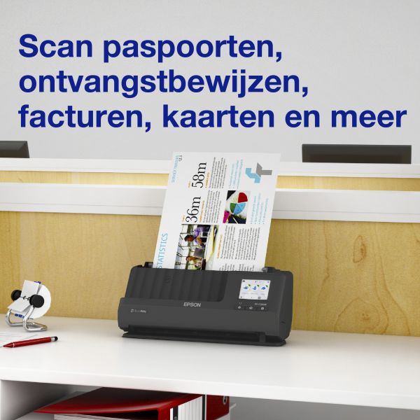 Epson ES-C320W compacte A4-documentscanner met Wi-Fi-connectiviteit en U-traject