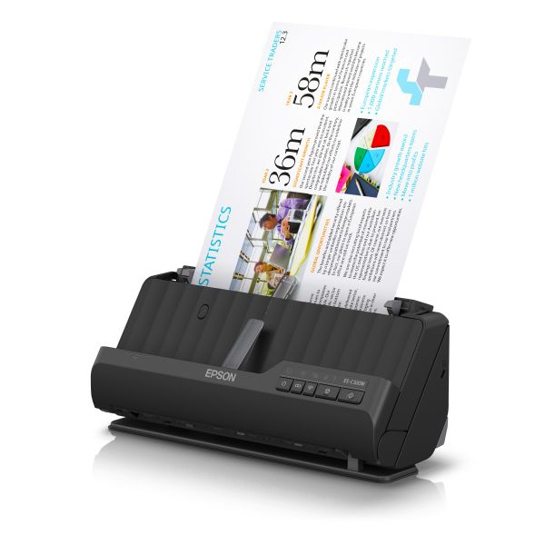 Epson ES-C320W compacte A4-documentscanner met Wi-Fi-connectiviteit en U-traject