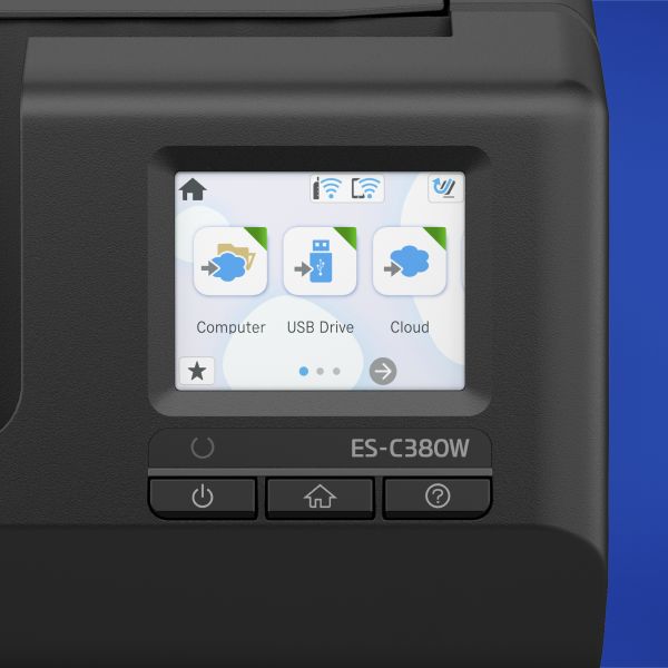 Epson ES-C320W compacte A4-documentscanner met Wi-Fi-connectiviteit en U-traject