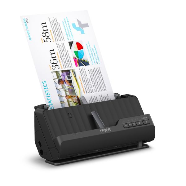 Epson ES-C320W compacte A4-documentscanner met Wi-Fi-connectiviteit en U-traject