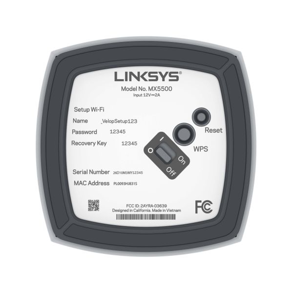 Linksys Atlas Pro 6 Dual-band (2.4 GHz / 5 GHz) Wi-Fi 6 (802.11ax) Wit 3 Intern (MX5501-KE)