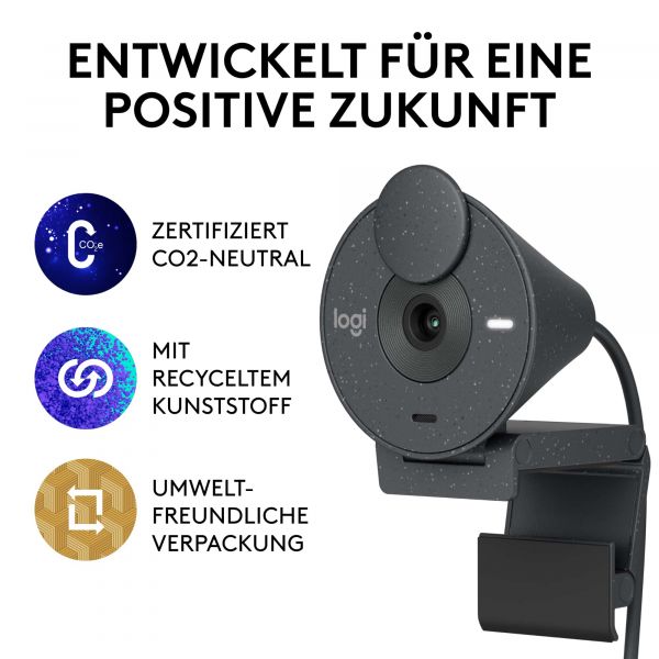 Logitech Brio 300 webcam 2 MP 1920 x 1080 Pixels USB-C Grafiet