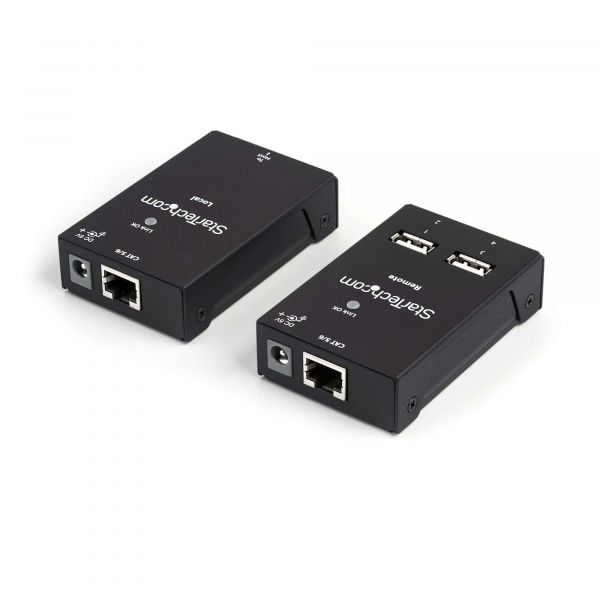 StarTech.com 4-Port USB 2.0 Extender - 40m USB Over Cat5/Cat6 Verlenger - Compacte USB 2.0 Over Ethernet Extender (USB2004EXTV)