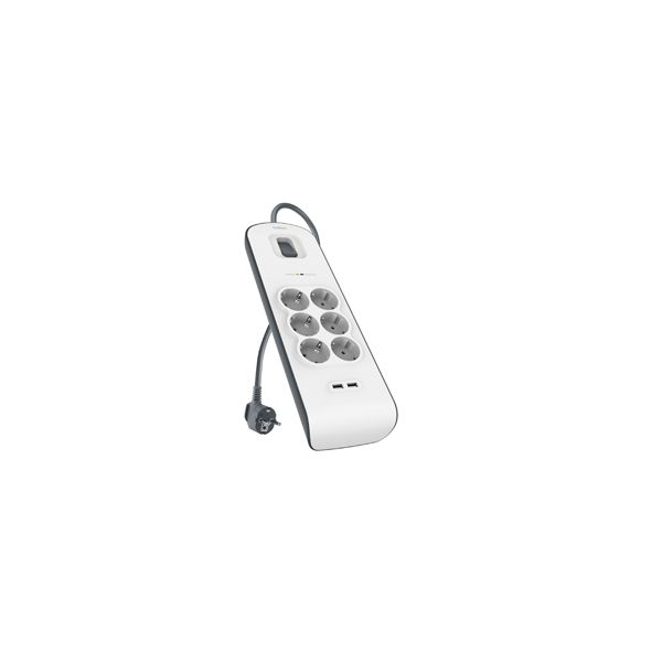 Belkin BSV604vf2M Wit 6 AC-uitgang(en) 2 m