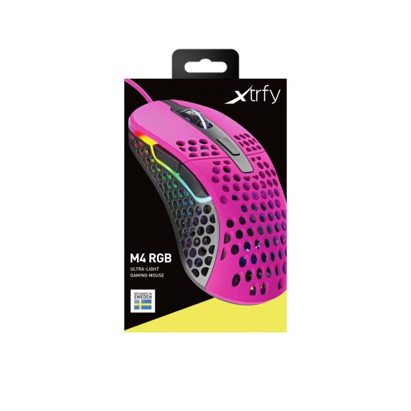 Xtrfy M4 RGB muis Rechtshandig USB Type-A Optisch 16000 DPI