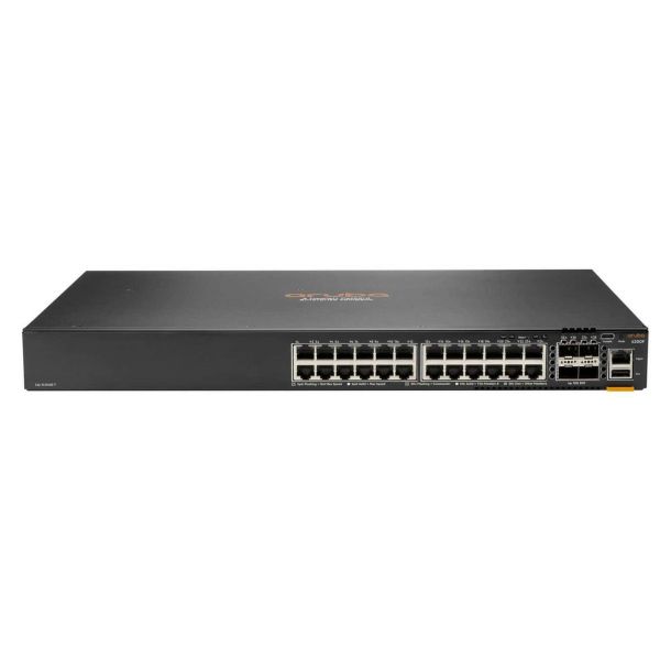 Hewlett Packard Enterprise Aruba CX 6200F 24G Class-4 PoE 4SFP+ 370W Managed L3 Gigabit Ethernet (10/100/1000) Power over Ethernet (PoE) 1U (JL725B#ABB)