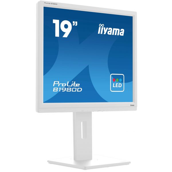 iiyama ProLite B1980D-W5 computer monitor 48,3 cm (19") 1280 x 1024 Pixels SXGA LCD Wit (B1980D-W5)