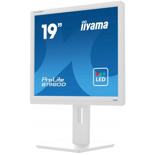 iiyama ProLite B1980D-W5 computer monitor 48,3 cm (19") 1280 x 1024 Pixels SXGA LCD Wit (B1980D-W5)