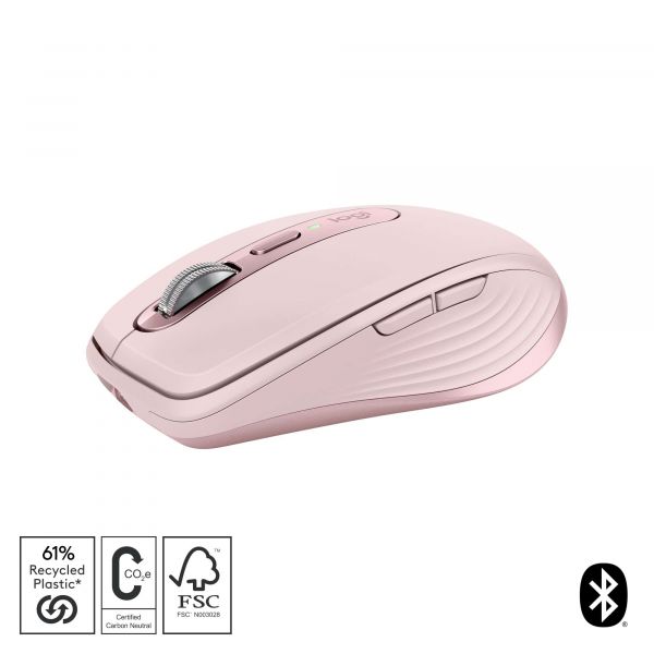 Logitech MX Anywhere 3S muis Kantoor Rechtshandig RF-draadloos + Bluetooth Laser 8000 DPI