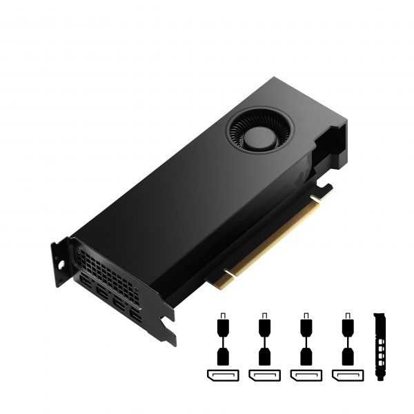 PNY VCNRTX4000ADALP-PB videokaart NVIDIA Quadro RTX 4000 20 GB GDDR6