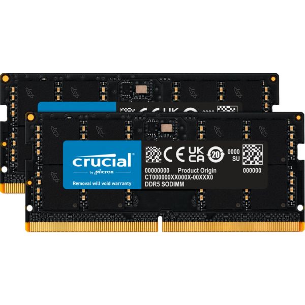 Crucial CT2K32G56C46S5 geheugenmodule 64 GB 2 x 32 GB DDR5 5600 MHz (CT2K32G56C46S5)