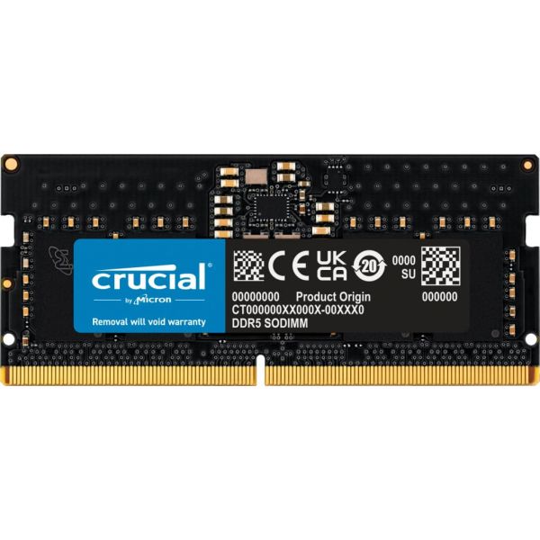 Crucial 8GB (1x8GB) DDR5-5600 CL 46 SO-DIMM RAM Notebook Speicher geheugenmodule 5600 MHz ECC (CT8G56C46S5)