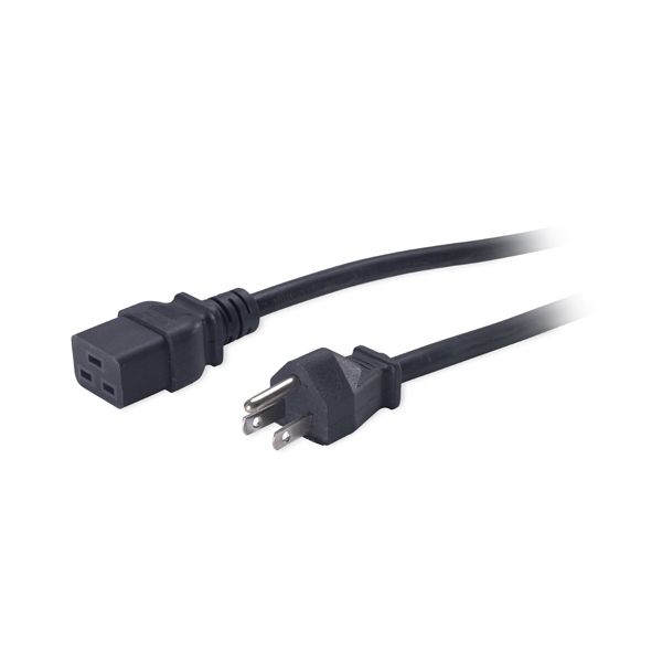 APC Pwr Cord, 15A, 100-120V, C19 to 5-15 Zwart 2,5 m