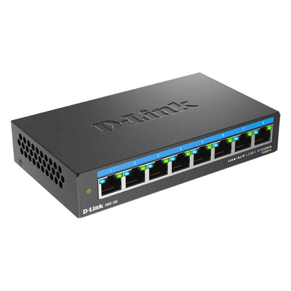 D-Link 8-poorts 2,5G Multi-Gigabit Desktop Switch (DMS-108/E)