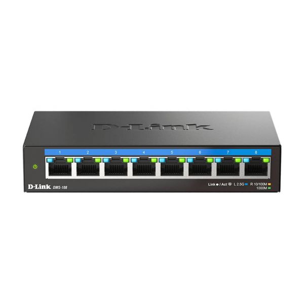 D-Link 8-poorts 2,5G Multi-Gigabit Desktop Switch (DMS-108/E)