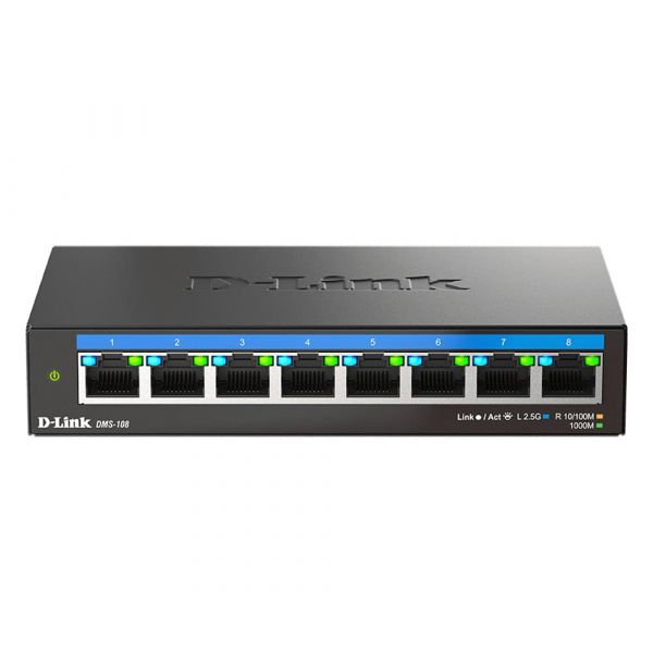 D-Link 8-poorts 2,5G Multi-Gigabit Desktop Switch (DMS-108/E)