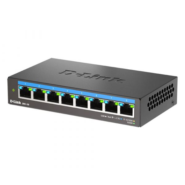 D-Link 8-poorts 2,5G Multi-Gigabit Desktop Switch (DMS-108/E)