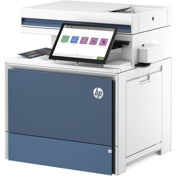 HP Color LaserJet Enterprise Flow MFP 5800zf-printer, Printen, kopiëren, scannen, faxen, Automatische documentinvoer; optionele high-capacity laden; Touchscreen; TerraJet-cartridge