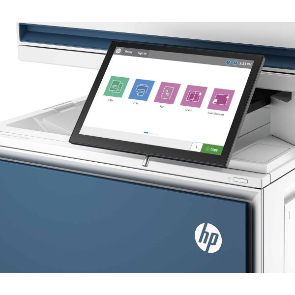 HP Color LaserJet Enterprise Flow MFP 5800zf-printer, Printen, kopiëren, scannen, faxen, Automatische documentinvoer; optionele high-capacity laden; Touchscreen; TerraJet-cartridge