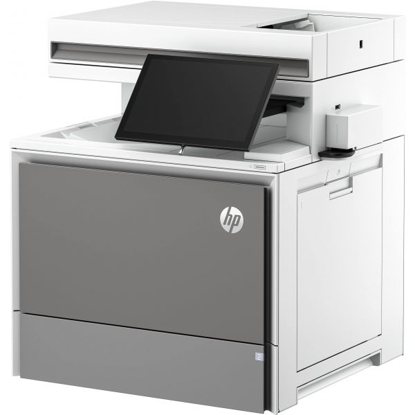 HP Color LaserJet Enterprise Flow MFP 5800zf-printer, Printen, kopiëren, scannen, faxen, Automatische documentinvoer; optionele high-capacity laden; Touchscreen; TerraJet-cartridge