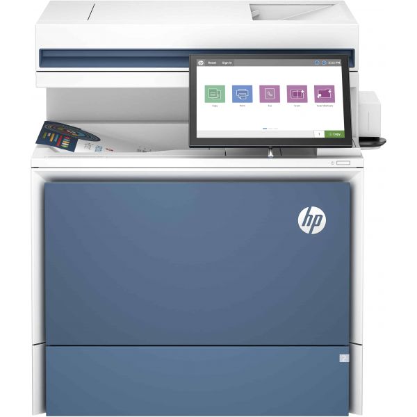 HP Color LaserJet Enterprise Flow MFP 5800zf-printer, Printen, kopiëren, scannen, faxen, Automatische documentinvoer; optionele high-capacity laden; Touchscreen; TerraJet-cartridge