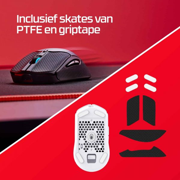 HyperX Pulsefire Haste 2 - draadloze gamingmuis (wit)