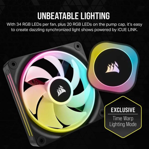 Corsair H100I Processor Kit voor vloeistofkoeling 12 cm Zwart (CW-9061001-WW)