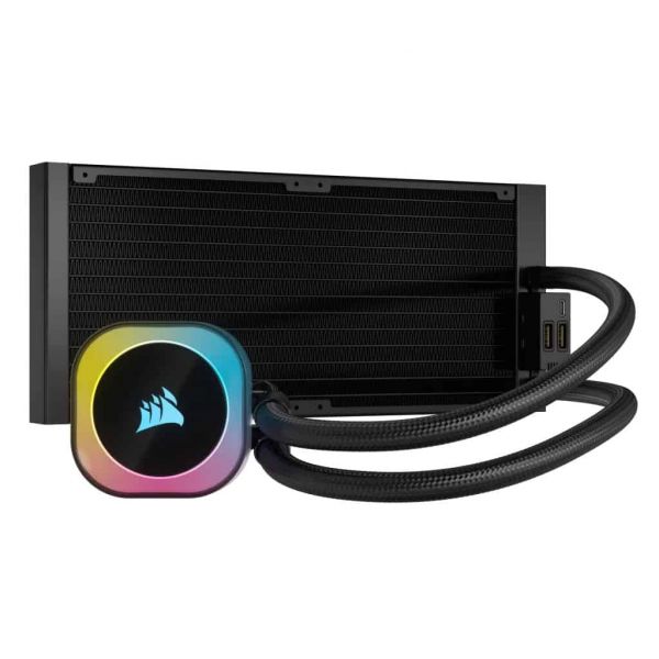 Corsair H115I Processor Kit voor vloeistofkoeling 14 cm Zwart