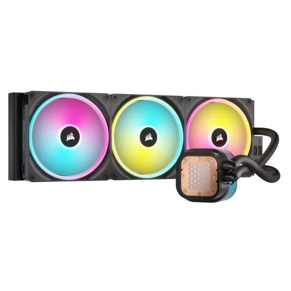 Corsair H170I Processor Kit voor vloeistofkoeling 14 cm Zwart