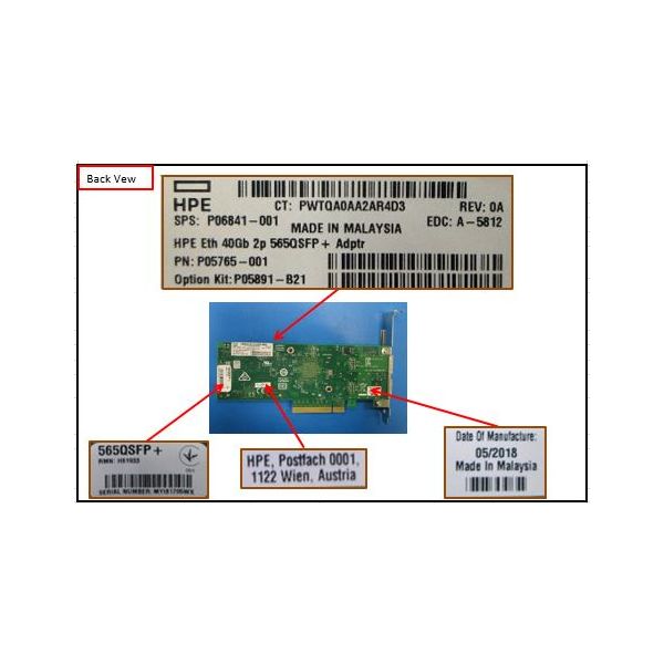 HPE P05891-B21 interfacekaart/-adapter Intern QSFP+ (P05891-B21)