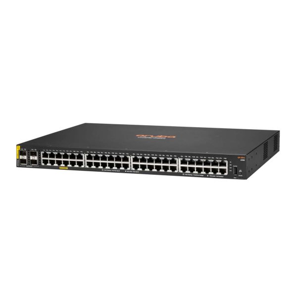 HPE Aruba Networking CX 6100 48G Class4 PoE 4SFP+ 740W Managed L3 Gigabit Ethernet (10/100/1000) Power over Ethernet (PoE) 1U (R9Y04A#ABB)