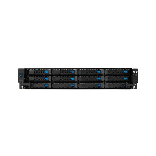 ASUS RS520A-E11-RS12U Socket SP3 Rack (2U) Zwart, Staal