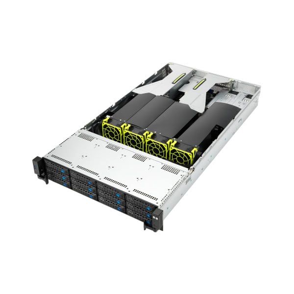 ASUS RS520A-E11-RS12U Socket SP3 Rack (2U) Zwart, Staal