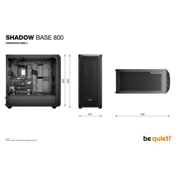 be quiet! Shadow Base 800 Black Midi Tower Zwart