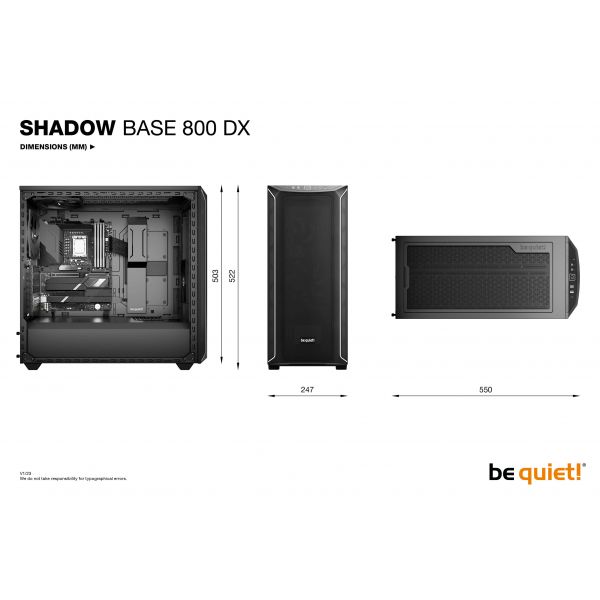 be quiet! Shadow Base 800 DX Black Midi Tower Zwart