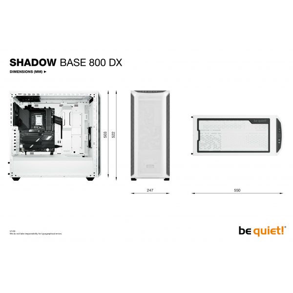 be quiet! Shadow Base 800 DX White Midi Tower Wit