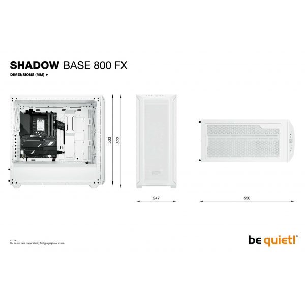 be quiet! Shadow Base 800 FX White Midi Tower Wit