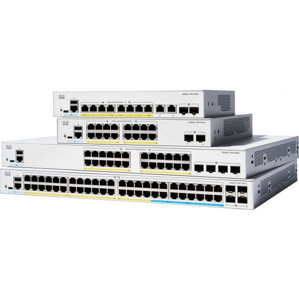 Cisco Catalyst 1300 Managed L2/L3 Gigabit Ethernet (10/100/1000) Power over Ethernet (PoE) Grijs (C1300-24P-4G)