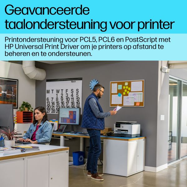 HP OfficeJet Pro 9130b All-in-One printer, Kleur, Printer voor Kleine en middelgrote ondernemingen, Printen, kopiëren, scannen, faxen, Draadloos; Printen vanaf telefoon of tablet; Automatische documentinvoer; Dubbelzijdig printen; Dubbelzijdig scannen; Sc