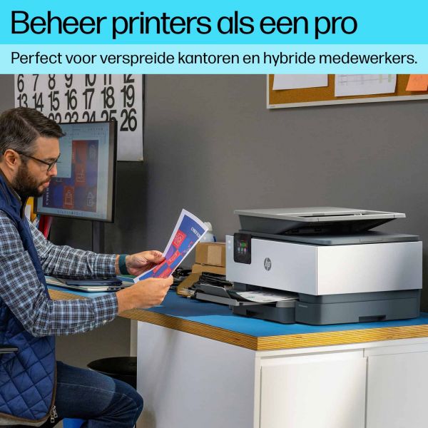 HP OfficeJet Pro 9120b All-in-One printer, Kleur, Printer voor Thuis en thuiskantoor, Printen, kopiëren, scannen, faxen, Draadloos; Dubbelzijdig printen; Dubbelzijdig scannen; Scannen naar e-mail; Scannen naar pdf; Faxen; USB-poort voorzijde; Touchscreen;