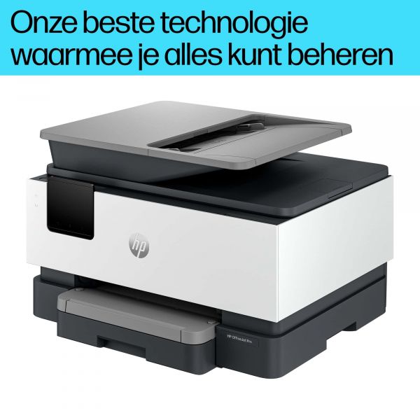 HP OfficeJet Pro 9120b All-in-One printer, Kleur, Printer voor Thuis en thuiskantoor, Printen, kopiëren, scannen, faxen, Draadloos; Dubbelzijdig printen; Dubbelzijdig scannen; Scannen naar e-mail; Scannen naar pdf; Faxen; USB-poort voorzijde; Touchscreen;