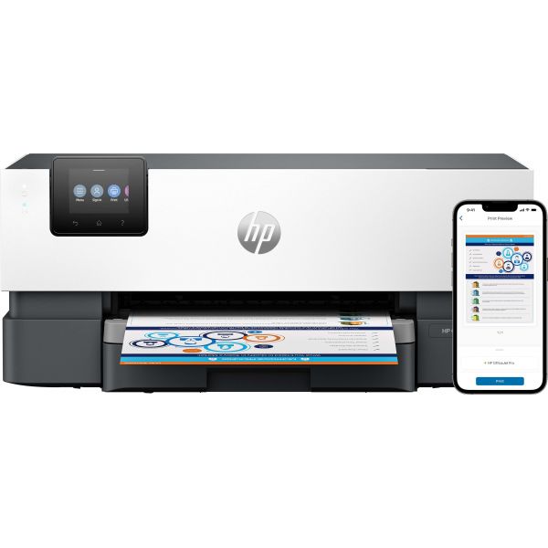 HP OfficeJet Pro 9110b printer, Kleur, Printer voor Thuis en thuiskantoor, Print, Draadloos; Dubbelzijdig printen; Printen vanaf telefoon of tablet; Touchscreen; USB-poort voorzijde