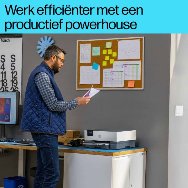 HP OfficeJet Pro 9110b printer, Kleur, Printer voor Thuis en thuiskantoor, Print, Draadloos; Dubbelzijdig printen; Printen vanaf telefoon of tablet; Touchscreen; USB-poort voorzijde